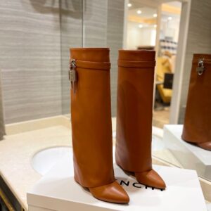 Givenchy Shark Lock 24ss Long Boots Brown