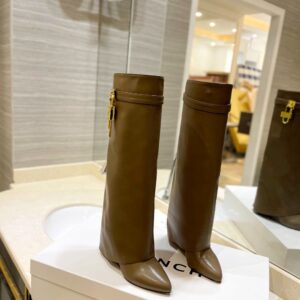 Givenchy Shark Lock 24ss Long Boots Green