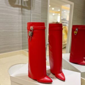 Givenchy Shark Lock 24ss Long Boots Red