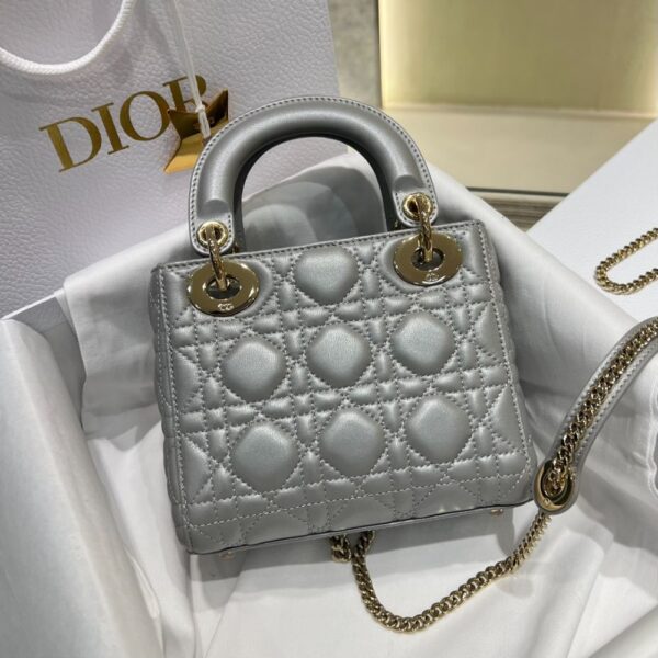 Dior Bag Lady Dr 17*15*7cm Light Grey