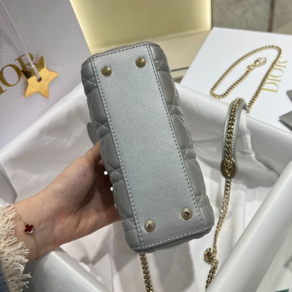 Dior Bag Lady Dr 17*15*7cm Light Grey