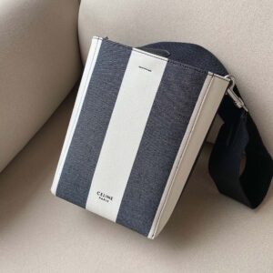 Celine Bag SANGLE BUCKET Black White Stripes