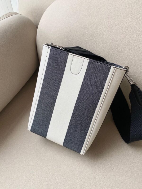 Celine Bag SANGLE BUCKET Black White Stripes
