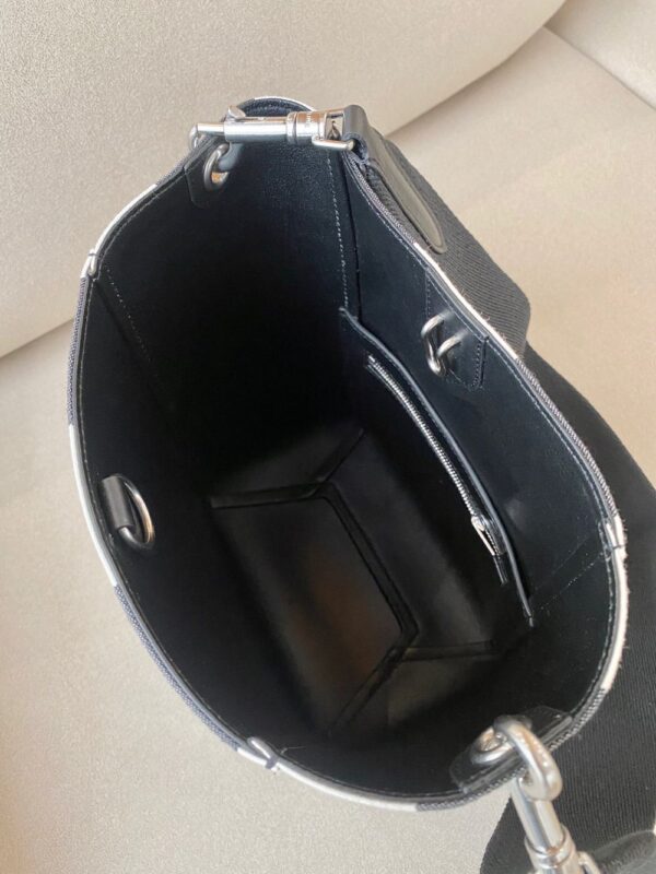Celine Bag SANGLE BUCKET Black White Stripes