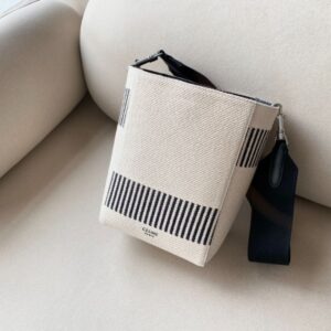 Celine Bag SANGLE BUCKET Beige Stripes
