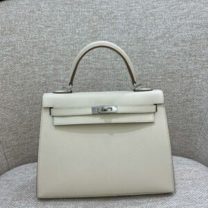 Hermes Bag Kelly 25cm*9.5cm*27cm White