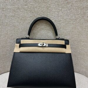 Hermes Bag Kelly 25cm*9.5cm*27cm Black