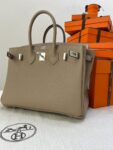 Hermes Bag Birkin 25cm*20cm*13cm Khaki Grey