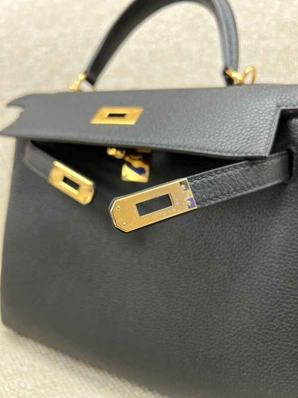 Hermes Bag Kelly  Craie Black 25cm*9.5cm*27cm