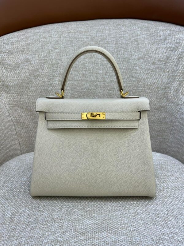 Hermes Bag Kelly  Craie White