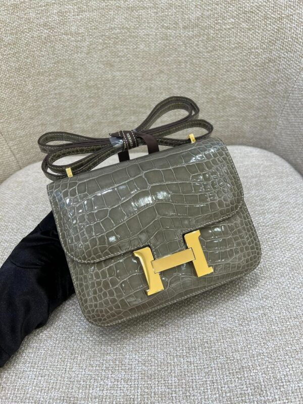 Hermes Bag Constance Gris Tourterelle19cm*15cm*4cm Grey
