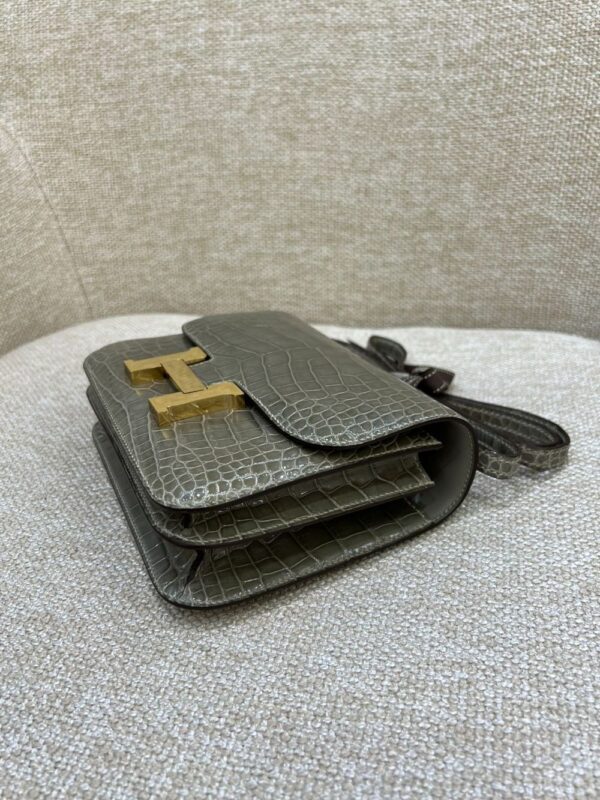 Hermes Bag Constance Gris Tourterelle19cm*15cm*4cm Grey