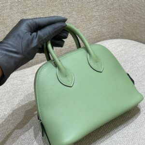 Hermes Bag  Mini Bolide 18cm*7cm*20cm Green