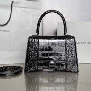 Balenciaga Bag Hourglass Plain Weave Black