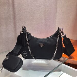 Prada Bag Nylon Hobo  1BH204 Black