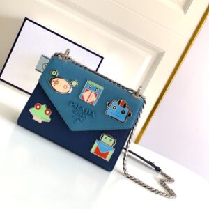 Prada Bag Shoulder Bag 1BD127 Blue