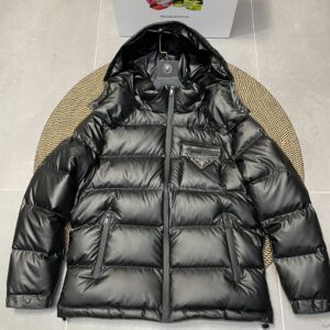 Prada Down Jacket  90 Goose down  Black