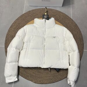 Prada Down Jacket  Re-Nylon Bread Clothes White