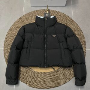Prada Down Jacket  Re-Nylon Bread Clothes Black