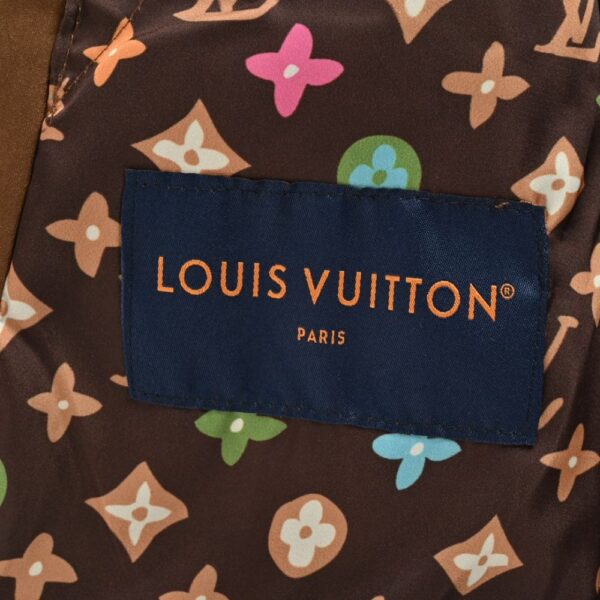 Louis Vuitton Embroidered stitching suede bomber jacket
