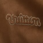 Louis Vuitton Embroidered stitching suede bomber jacket