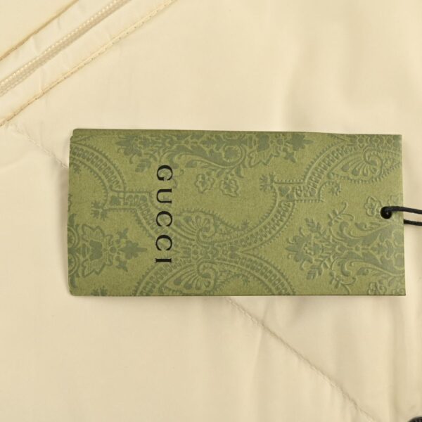 Gucci 22ss red and green ribbon down jacket White