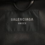 Balenciaga Parka zip-up hooded leather jacket