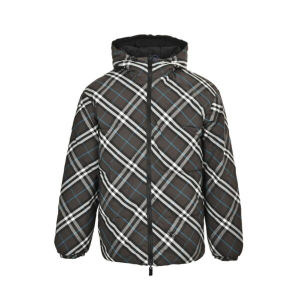 Burberry 24Fw Twill Check Double-Sided Down Jacket