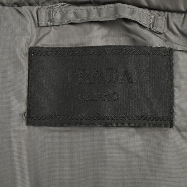 Prada 24Fw Apricot Triangle Logo Down Jacket