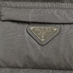 Prada 24Fw Apricot Triangle Logo Down Jacket