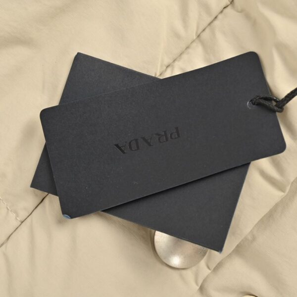 Prada 24Fw Apricot Triangle Logo Down Jacket