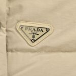 Prada 24Fw Apricot Triangle Logo Down Jacket