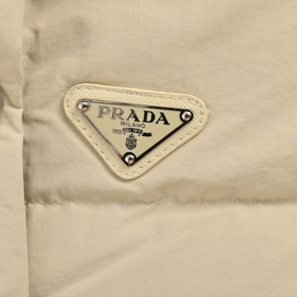 Prada 24Fw Apricot Triangle Logo Down Jacket