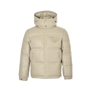 Prada 24Fw Classic down jacket with detachable triangle logo hood