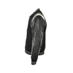 Givenchy  24Fw leather sleeve baseball jacket