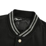 Givenchy  24Fw leather sleeve baseball jacket