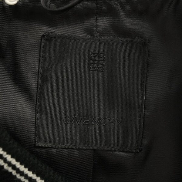 Givenchy  24Fw leather sleeve baseball jacket