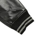 Givenchy  24Fw leather sleeve baseball jacket