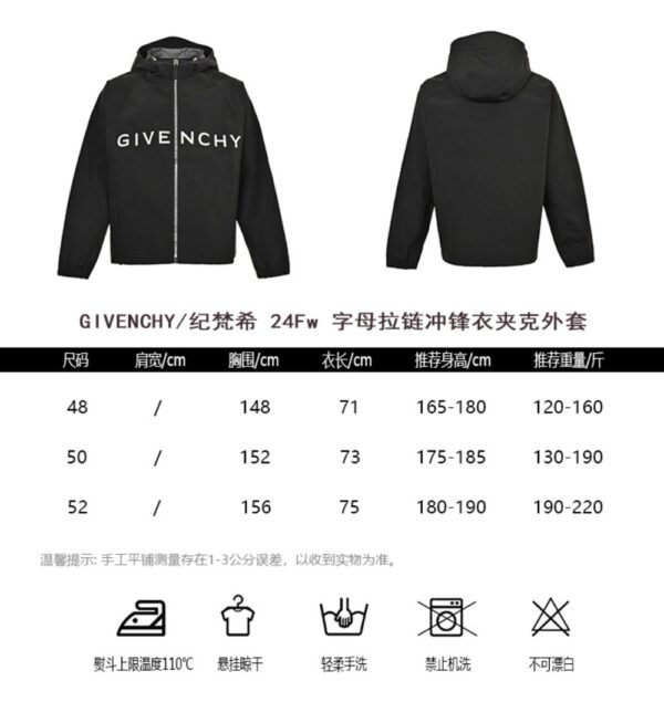 Givenchy 24Fw Lettering Zipper Jacket