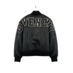 Givenchy 22FW Leather Embroidery Baseball Jacket