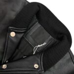 Givenchy 22FW Leather Embroidery Baseball Jacket
