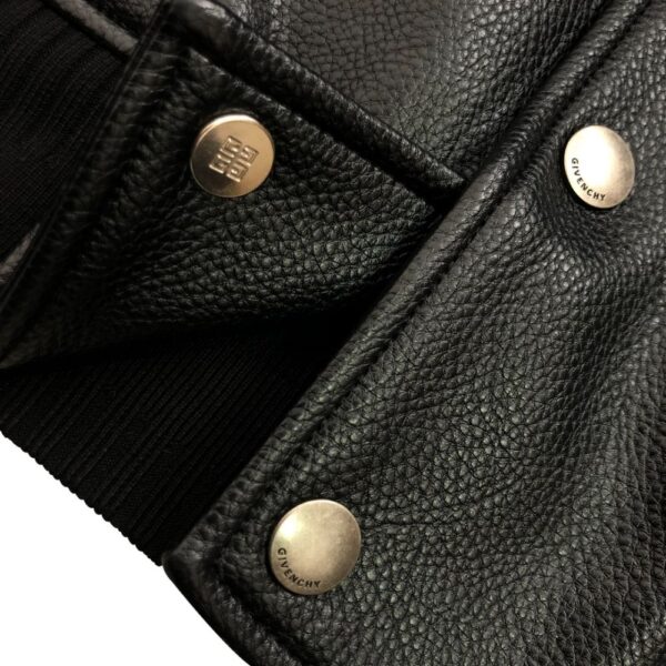Givenchy 22FW Leather Embroidery Baseball Jacket