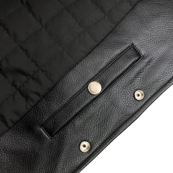Givenchy 22FW Leather Embroidery Baseball Jacket