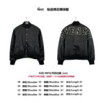 Givenchy 22FW Leather Embroidery Baseball Jacket