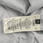 Fendi  24Fw Nylon and cotton hooded jacket with oblique stitching