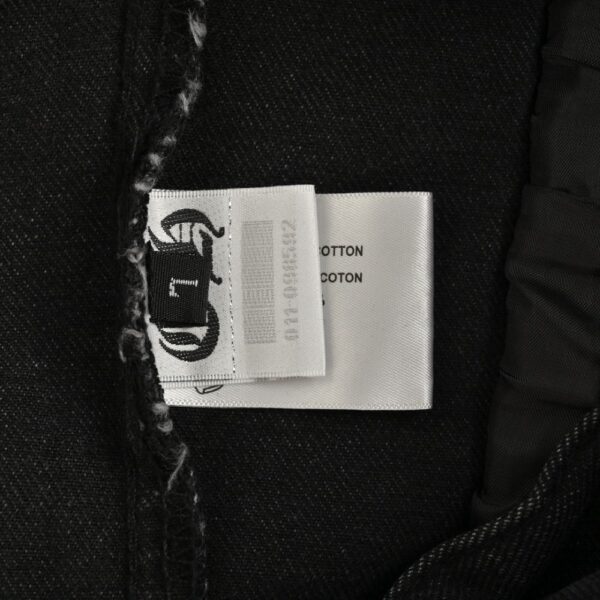 Chrome hearts Sanskrit scroll appliqué washed distressed denim jacket