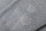 Chrome hearts Hot Diamond Zipper Knitted Sweater Hooded Jacket