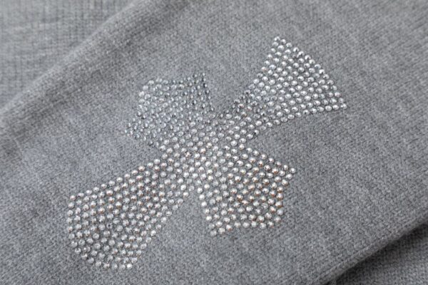 Chrome hearts Hot Diamond Zipper Knitted Sweater Hooded Jacket