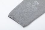 Chrome hearts Hot Diamond Zipper Knitted Sweater Hooded Jacket