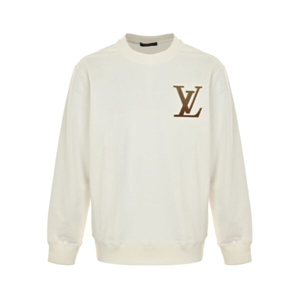 Louis Vuitton Gradient flocked letter logo sweatshirt